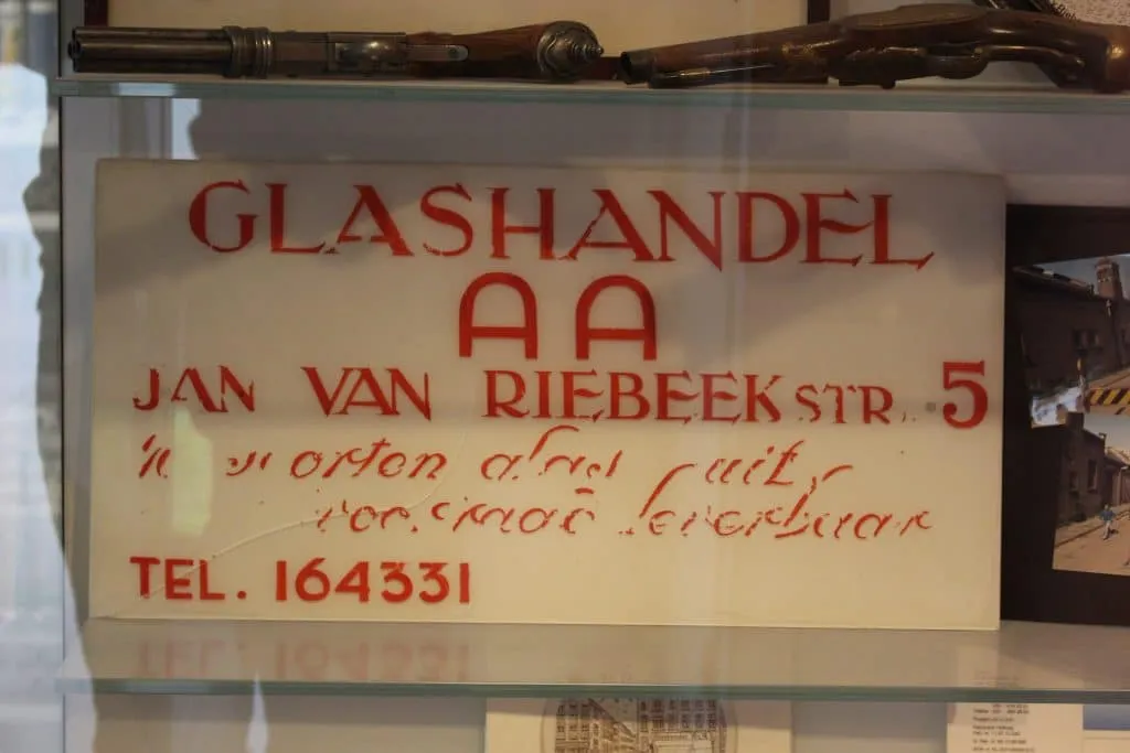AA Glas historisch reclamebord